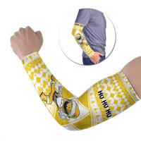 Personalized Power Yellow Ranger Santa Claus Arm Sleeves Funny Christmas - Wonder Print Shop