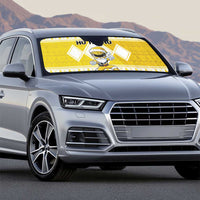 Power Yellow Ranger Santa Claus Auto Sun Shade Funny Christmas - Wonder Print Shop