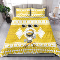 Power Yellow Ranger Santa Claus Bedding Set Funny Christmas - Wonder Print Shop