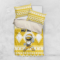 Power Yellow Ranger Santa Claus Bedding Set Funny Christmas - Wonder Print Shop