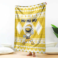 Power Yellow Ranger Santa Claus Blanket Funny Christmas - Wonder Print Shop