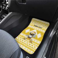 Personalized Power Yellow Ranger Santa Claus Car Mats Funny Christmas - Wonder Print Shop