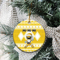 Power Yellow Ranger Santa Claus Ceramic Ornament Funny Christmas - Wonder Print Shop