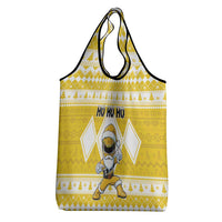 Power Yellow Ranger Santa Claus Grocery Bag Funny Christmas - Wonder Print Shop
