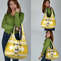 Power Yellow Ranger Santa Claus Grocery Bag Funny Christmas - Wonder Print Shop