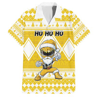 Personalized Power Yellow Ranger Santa Claus Hawaiian Shirt Funny Christmas - Wonder Print Shop