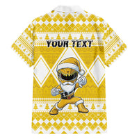 Personalized Power Yellow Ranger Santa Claus Hawaiian Shirt Funny Christmas - Wonder Print Shop