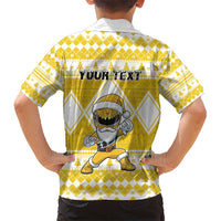 Personalized Power Yellow Ranger Santa Claus Hawaiian Shirt Funny Christmas - Wonder Print Shop