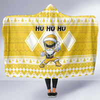 Power Yellow Ranger Santa Claus Hooded Blanket Funny Christmas - Wonder Print Shop