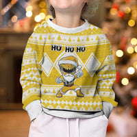 Power Yellow Ranger Santa Claus Kid Ugly Christmas Sweater Funny Christmas - Wonder Print Shop