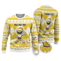 Power Yellow Ranger Santa Claus Ugly Christmas Sweater Funny Christmas - Wonder Print Shop