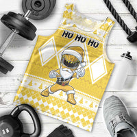 Personalized Power Yellow Ranger Santa Claus Men Tank Top Funny Christmas - Wonder Print Shop