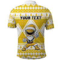 Personalized Power Yellow Ranger Santa Claus Polo Shirt Funny Christmas - Wonder Print Shop