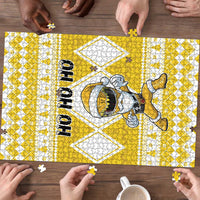 Power Yellow Ranger Santa Claus Puzzle Funny Christmas - Wonder Print Shop