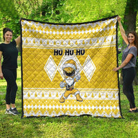 Power Yellow Ranger Santa Claus Quilt Funny Christmas - Wonder Print Shop