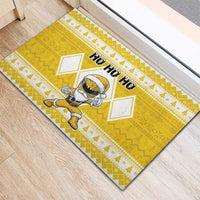 Power Yellow Ranger Santa Claus Rubber Doormat Funny Christmas - Wonder Print Shop