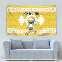 Power Yellow Ranger Santa Claus Tapestry Funny Christmas - Wonder Print Shop