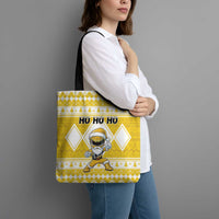 Power Yellow Ranger Santa Claus Tote Bag Funny Christmas - Wonder Print Shop