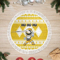 Power Yellow Ranger Santa Claus Tree Skirt Funny Christmas - Wonder Print Shop