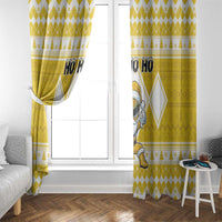 Power Yellow Ranger Santa Claus Window Curtain Funny Christmas - Wonder Print Shop