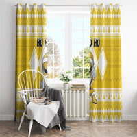 Power Yellow Ranger Santa Claus Window Curtain Funny Christmas - Wonder Print Shop