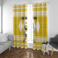 Power Yellow Ranger Santa Claus Window Curtain Funny Christmas - Wonder Print Shop