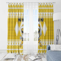 Power Yellow Ranger Santa Claus Window Curtain Funny Christmas - Wonder Print Shop