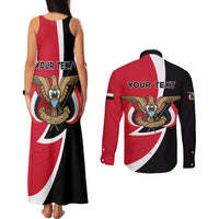 Yemen Unification Day 2024 Couples Matching Tank Maxi Dress and Long Sleeve Button Shirt May 22 Unity Day Flag Style - Wonder Print Shop