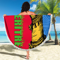 Eritrea Independence Day 2024 Beach Blanket Eritrean Camel African Pattern - Wonder Print Shop