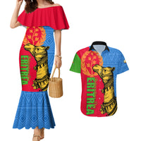 Eritrea Independence Day 2024 Couples Matching Mermaid Dress and Hawaiian Shirt Eritrean Camel African Pattern - Wonder Print Shop