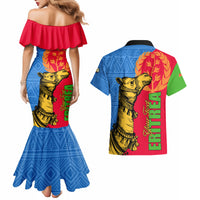 Eritrea Independence Day 2024 Couples Matching Mermaid Dress and Hawaiian Shirt Eritrean Camel African Pattern - Wonder Print Shop