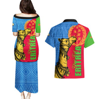 Eritrea Independence Day 2024 Couples Matching Puletasi and Hawaiian Shirt Eritrean Camel African Pattern - Wonder Print Shop