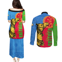 Eritrea Independence Day 2024 Couples Matching Puletasi and Long Sleeve Button Shirt Eritrean Camel African Pattern - Wonder Print Shop