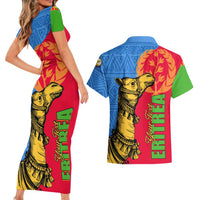 Eritrea Independence Day 2024 Couples Matching Short Sleeve Bodycon Dress and Hawaiian Shirt Eritrean Camel African Pattern - Wonder Print Shop