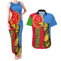 Eritrea Independence Day 2024 Couples Matching Tank Maxi Dress and Hawaiian Shirt Eritrean Camel African Pattern - Wonder Print Shop