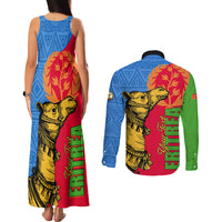 Eritrea Independence Day 2024 Couples Matching Tank Maxi Dress and Long Sleeve Button Shirt Eritrean Camel African Pattern - Wonder Print Shop