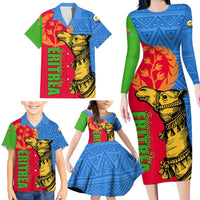 Eritrea Independence Day 2024 Family Matching Long Sleeve Bodycon Dress and Hawaiian Shirt Eritrean Camel African Pattern - Wonder Print Shop