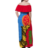 Eritrea Independence Day 2024 Family Matching Off Shoulder Maxi Dress and Hawaiian Shirt Eritrean Camel African Pattern - Wonder Print Shop