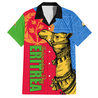 Eritrea Independence Day 2024 Family Matching Off Shoulder Short Dress and Hawaiian Shirt Eritrean Camel African Pattern - Wonder Print Shop