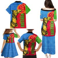 Eritrea Independence Day 2024 Family Matching Puletasi and Hawaiian Shirt Eritrean Camel African Pattern - Wonder Print Shop