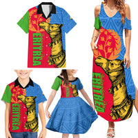 Eritrea Independence Day 2024 Family Matching Summer Maxi Dress and Hawaiian Shirt Eritrean Camel African Pattern - Wonder Print Shop