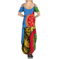 Eritrea Independence Day 2024 Family Matching Summer Maxi Dress and Hawaiian Shirt Eritrean Camel African Pattern - Wonder Print Shop