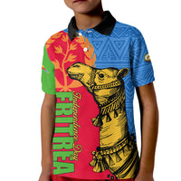 Eritrea Independence Day 2024 Kid Polo Shirt Eritrean Camel African Pattern - Wonder Print Shop