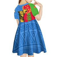 Eritrea Independence Day 2024 Kid Short Sleeve Dress Eritrean Camel African Pattern - Wonder Print Shop