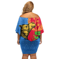 Eritrea Independence Day 2024 Off Shoulder Short Dress Eritrean Camel African Pattern - Wonder Print Shop