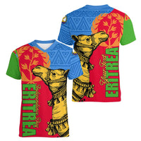 Eritrea Independence Day 2024 Women V Neck T Shirt Eritrean Camel African Pattern - Wonder Print Shop