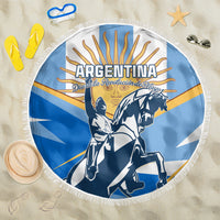 Argentina Revolution Day Beach Blanket Sol de Mayo Warrior - Wonder Print Shop