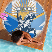 Argentina Revolution Day Beach Blanket Sol de Mayo Warrior - Wonder Print Shop