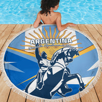 Argentina Revolution Day Beach Blanket Sol de Mayo Warrior - Wonder Print Shop