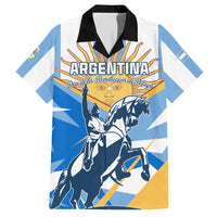 Argentina Revolution Day Family Matching Short Sleeve Bodycon Dress and Hawaiian Shirt Sol de Mayo Warrior - Wonder Print Shop